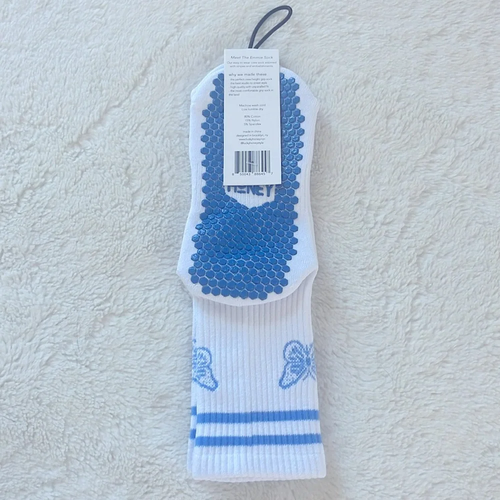 Lucky Honey The Emmie Butterfly Grip Socks NWT - Picture 7 of 7
